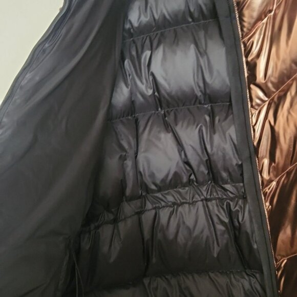 NWT!!! Limited Edition Athleta Shiny Copper Down Puffer Jacket - Picture 4 of 5